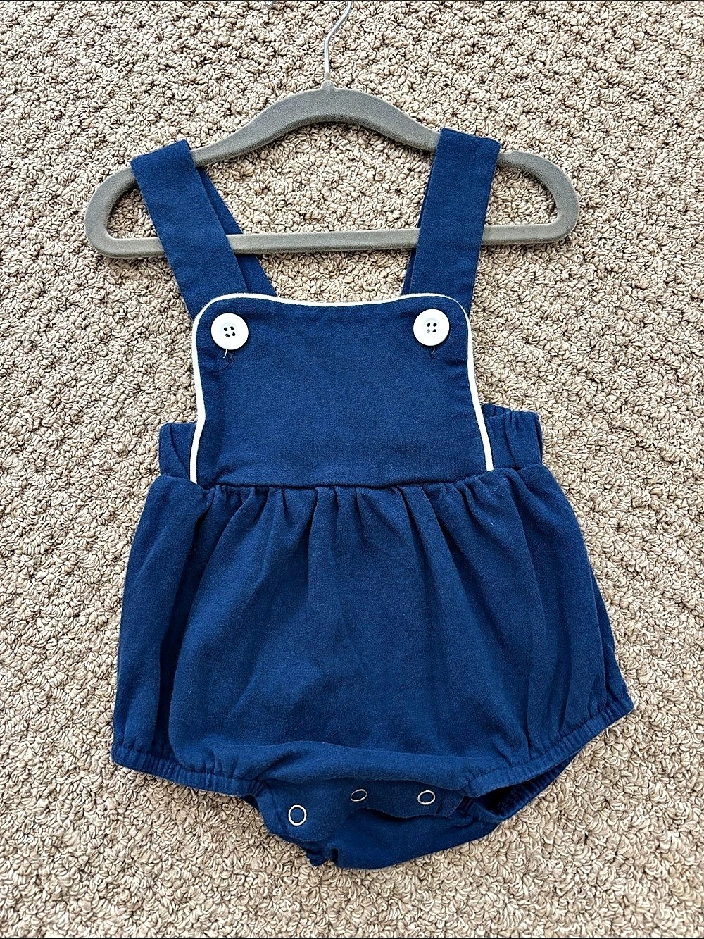 LTC Baby Blue Overall Romper Size 9M Like New